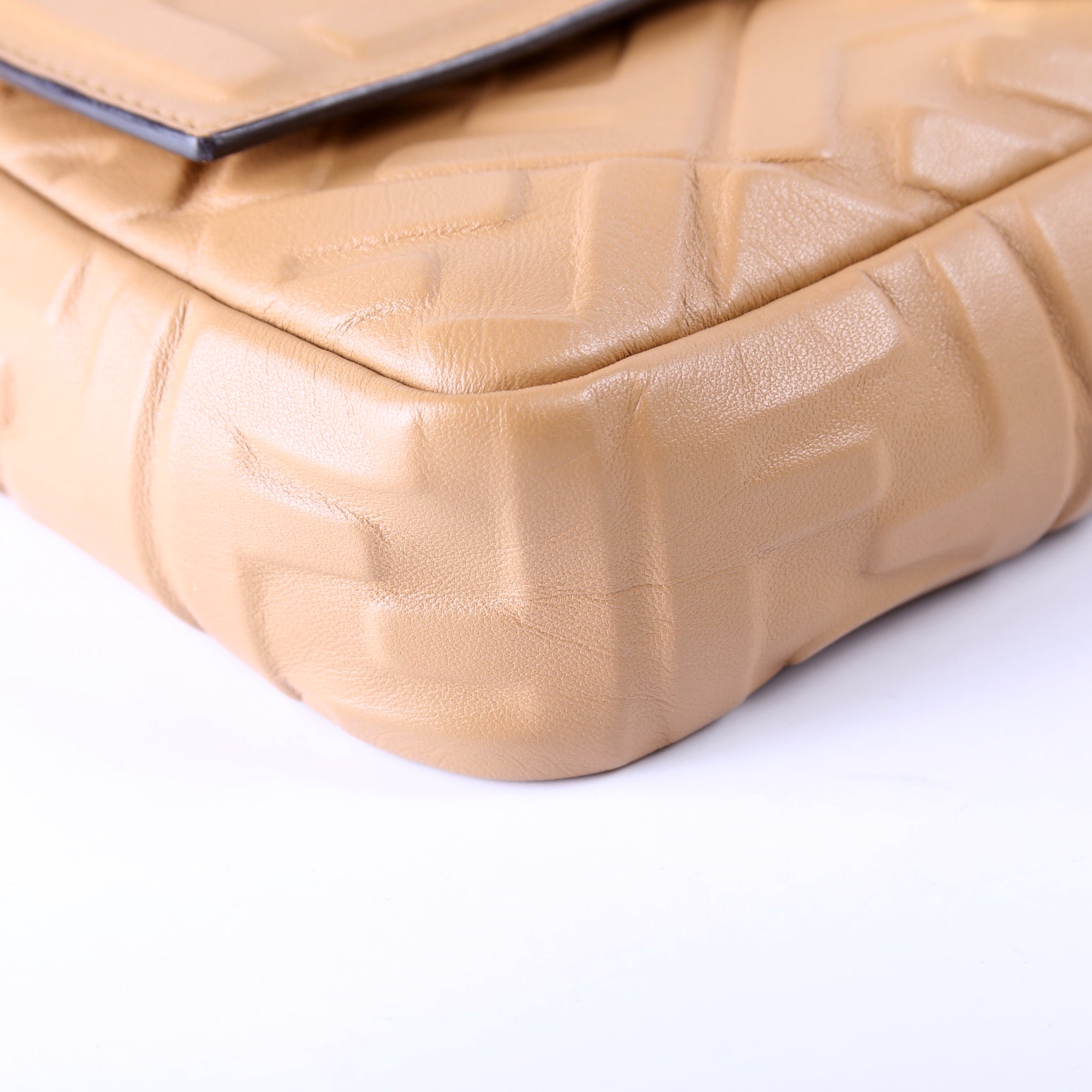 Baguette FF Embossed Nappa Brown