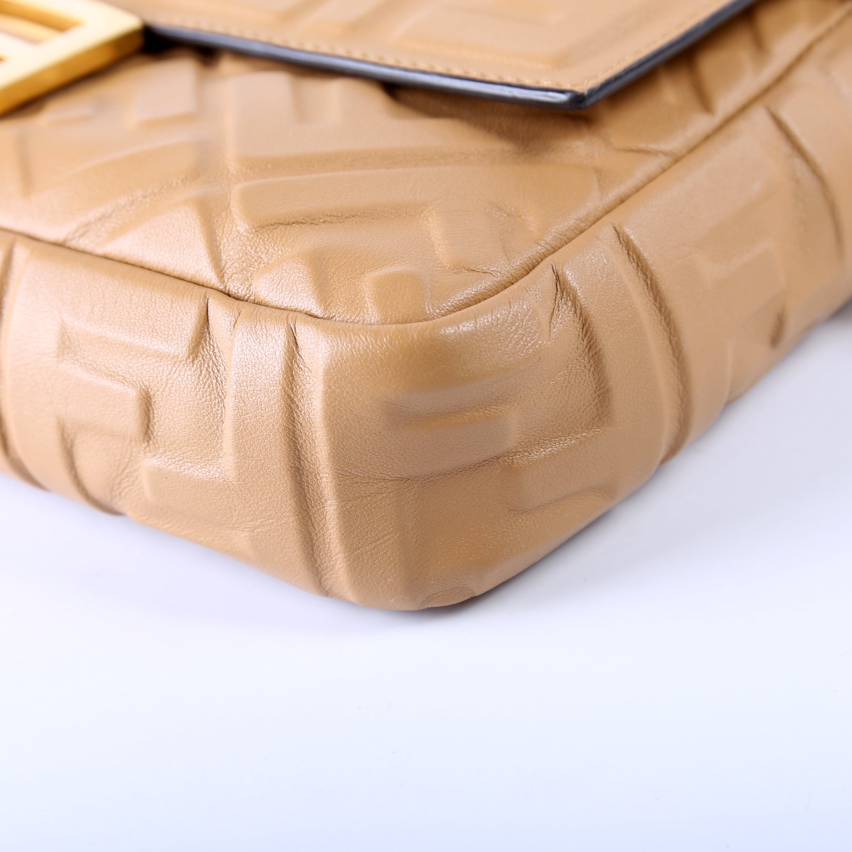 Baguette FF Embossed Nappa Brown