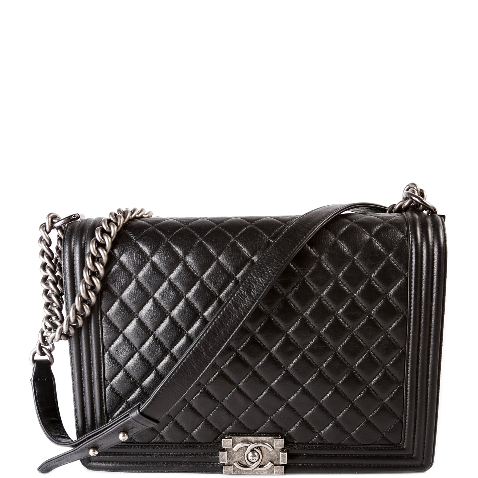 Boy Flap Large Lambskin 19M Black