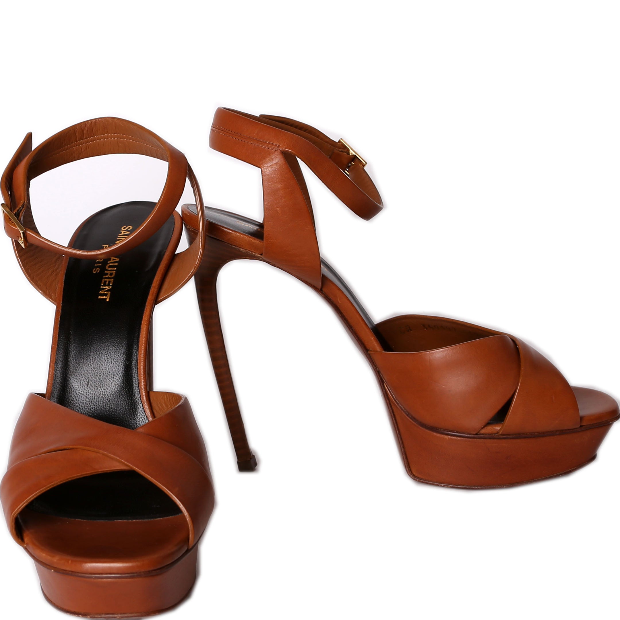 SAINT LAURENT Tribute Platform Sandal Heels Size 40.5