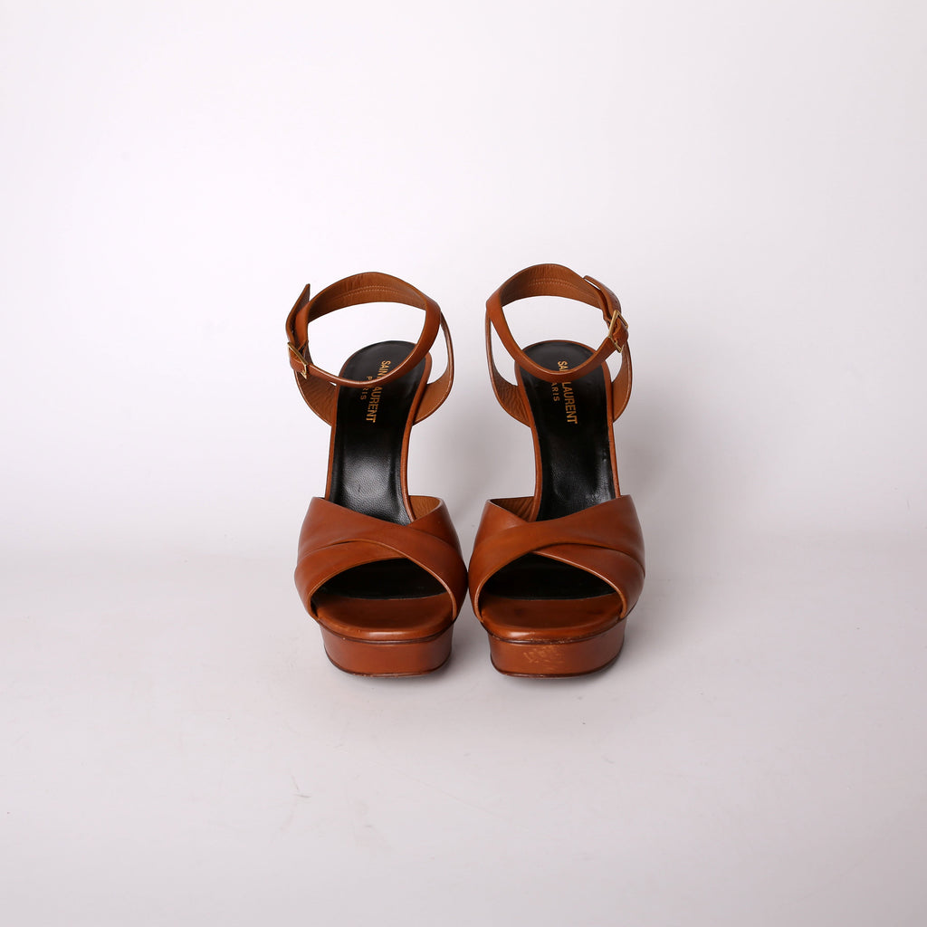 SAINT LAURENT Tribute Platform Sandal Heels Size 40.5