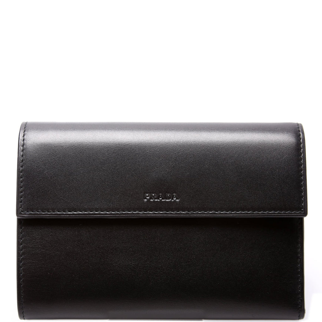 Vitello Trifold Wallet Black