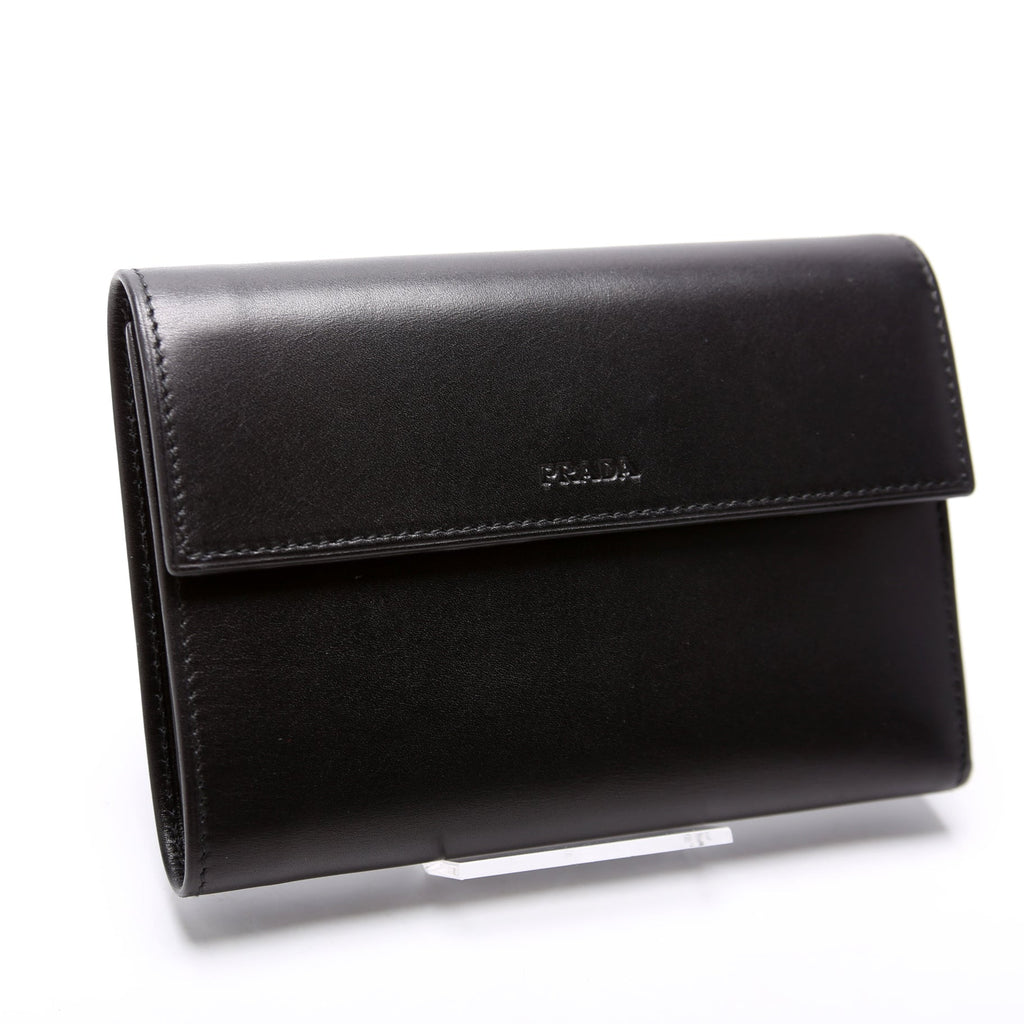 Vitello Trifold Wallet Black