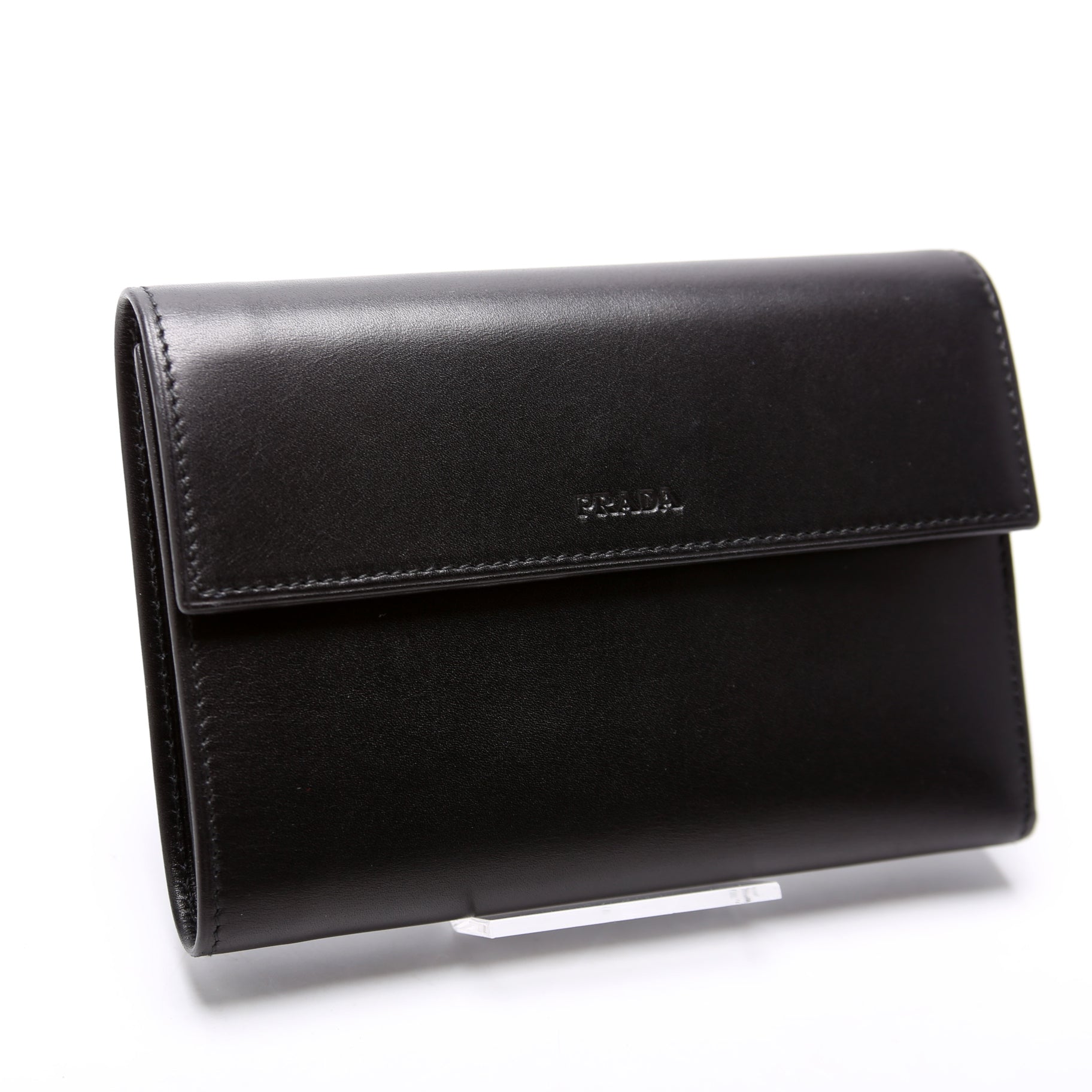 Vitello Trifold Wallet Black