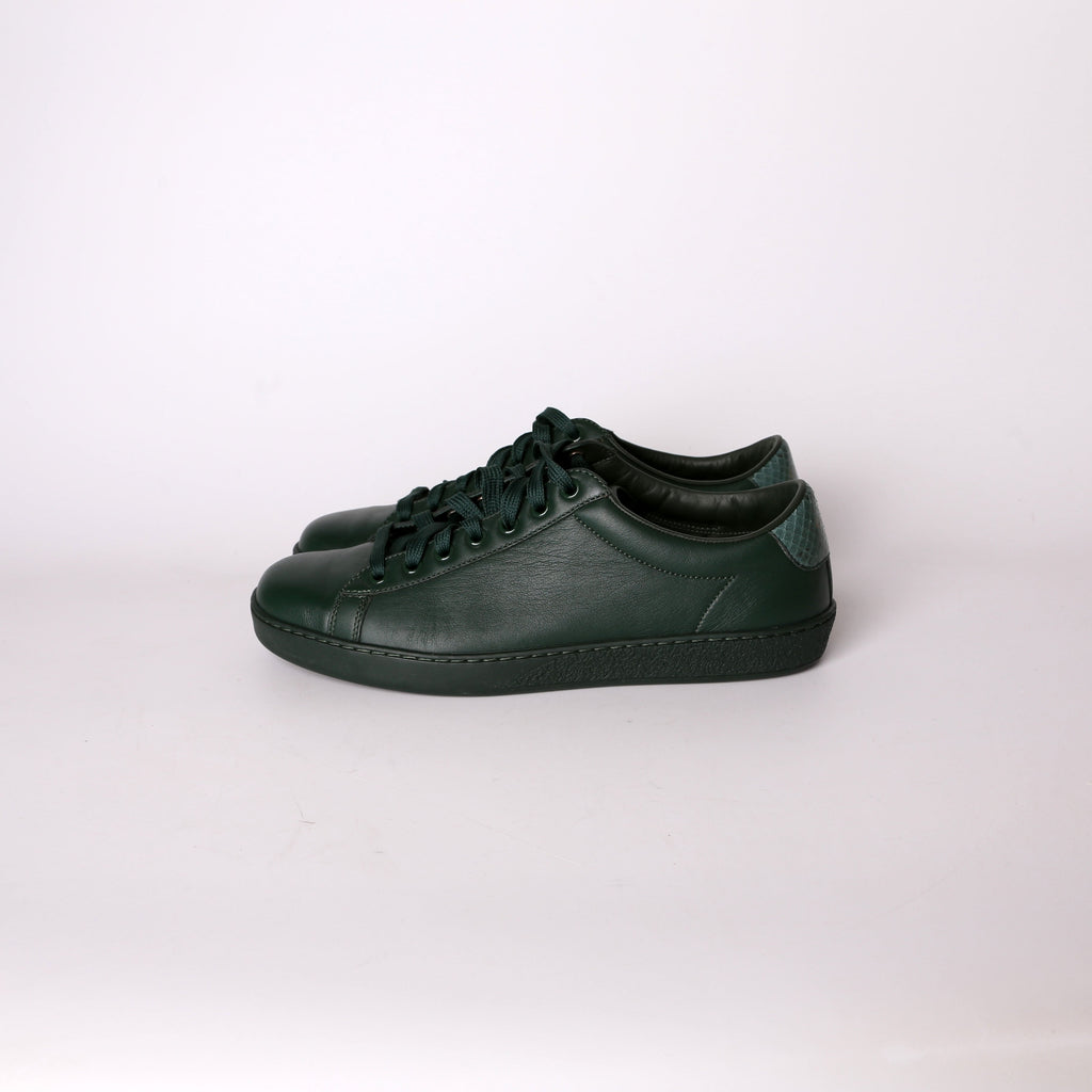Gucci Ace Web Leather Sneakers Men's Size 6.5