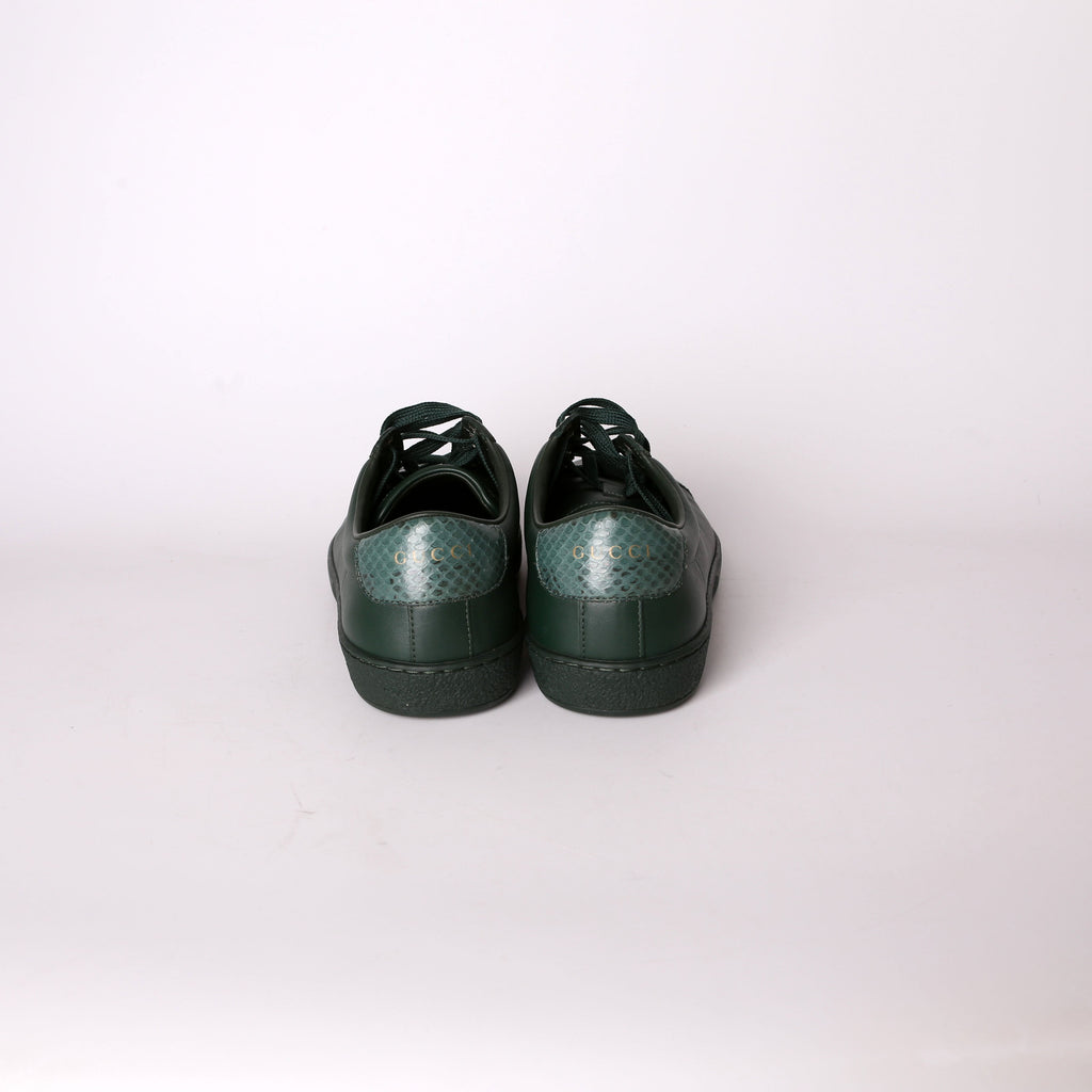 Gucci Ace Web Leather Sneakers Men's Size 6.5