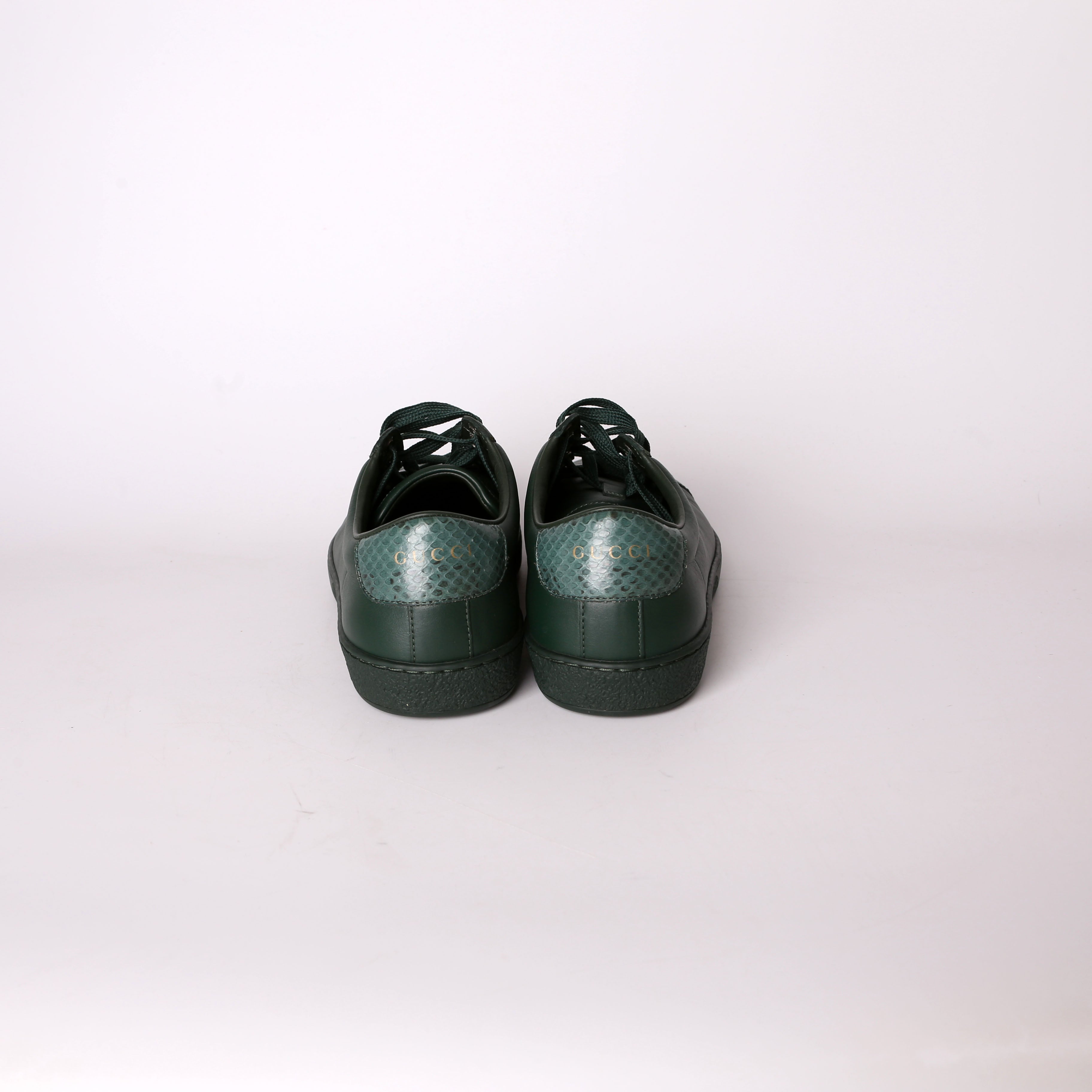 Gucci Ace Web Leather Sneakers Men's Size 6.5
