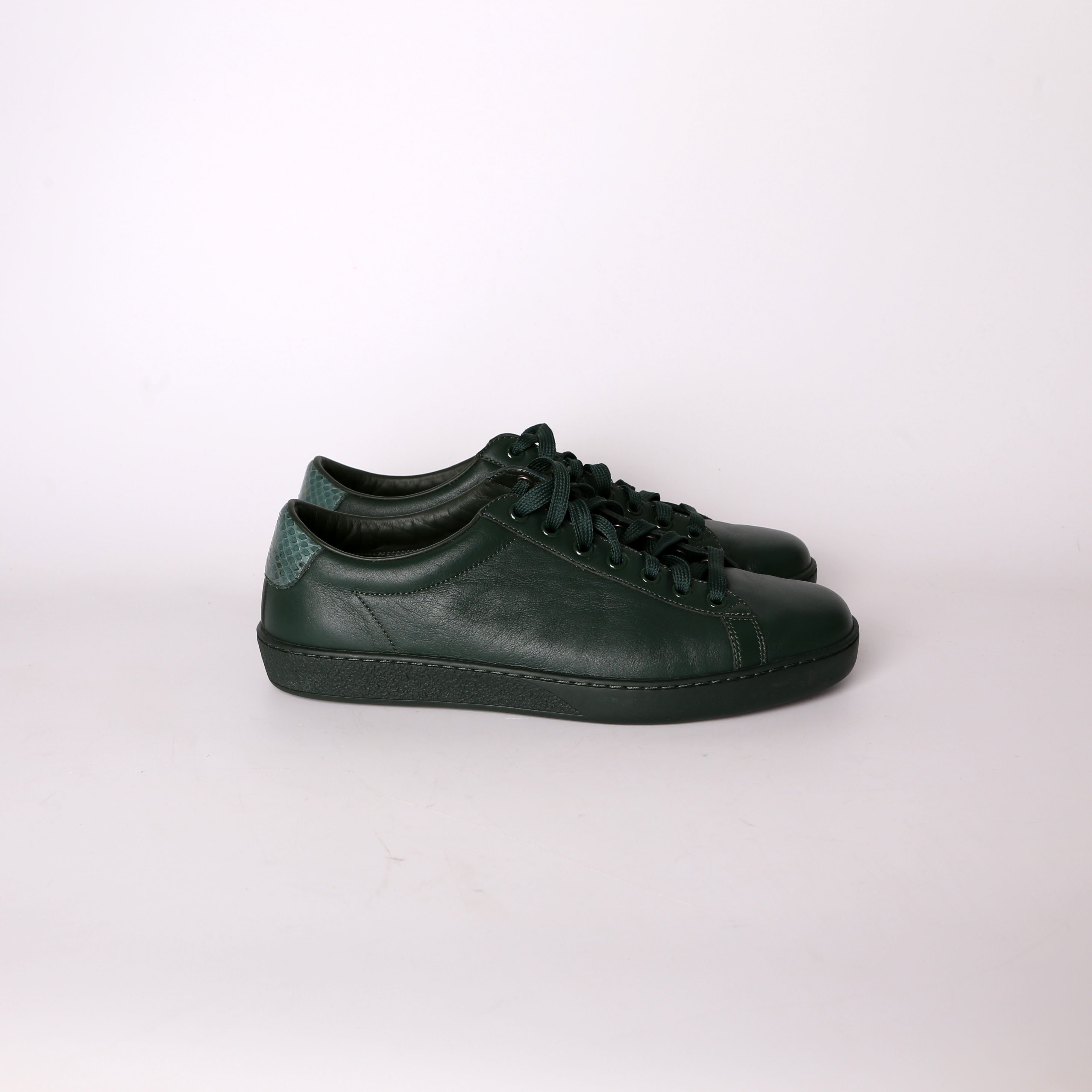 Gucci Ace Web Leather Sneakers Men's Size 6.5