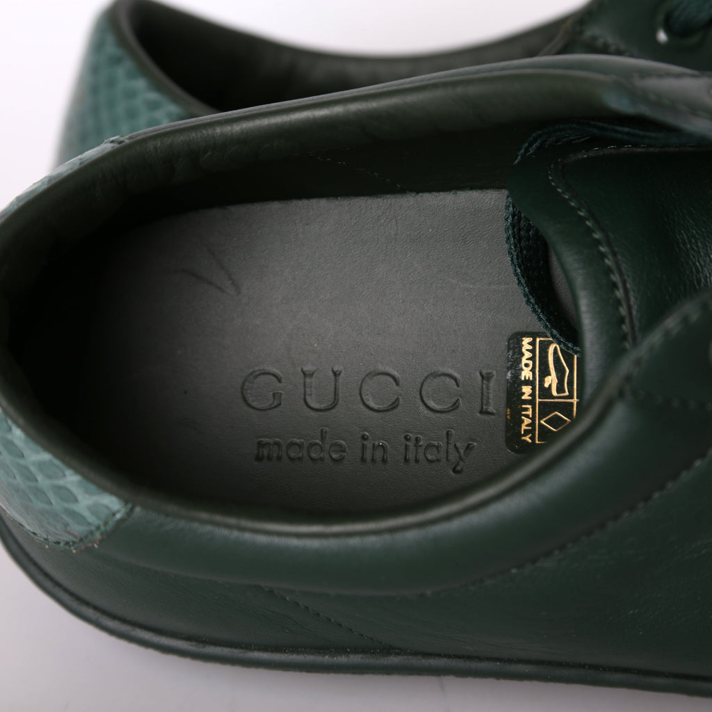 Gucci Ace Web Leather Sneakers Men's Size 6.5