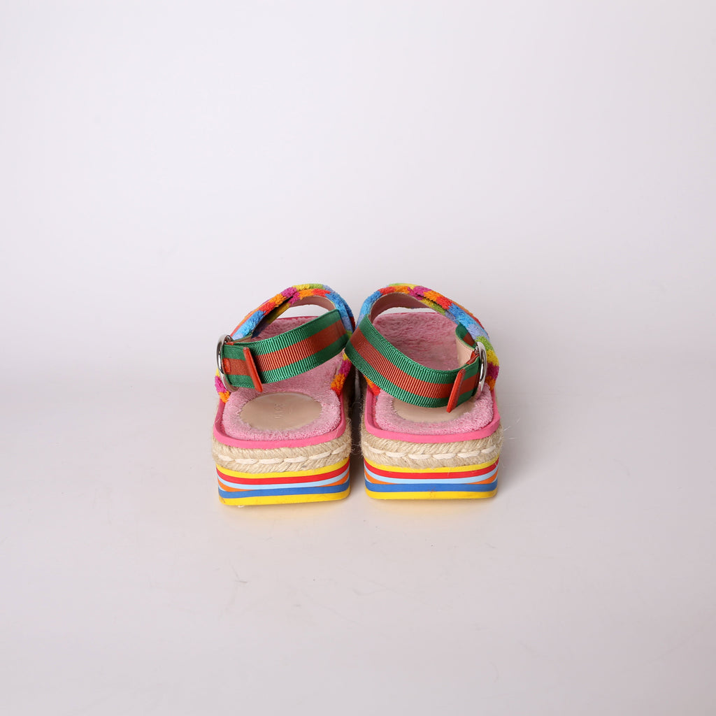 Gucci Terry Cloth Web Espadrilles Size 38