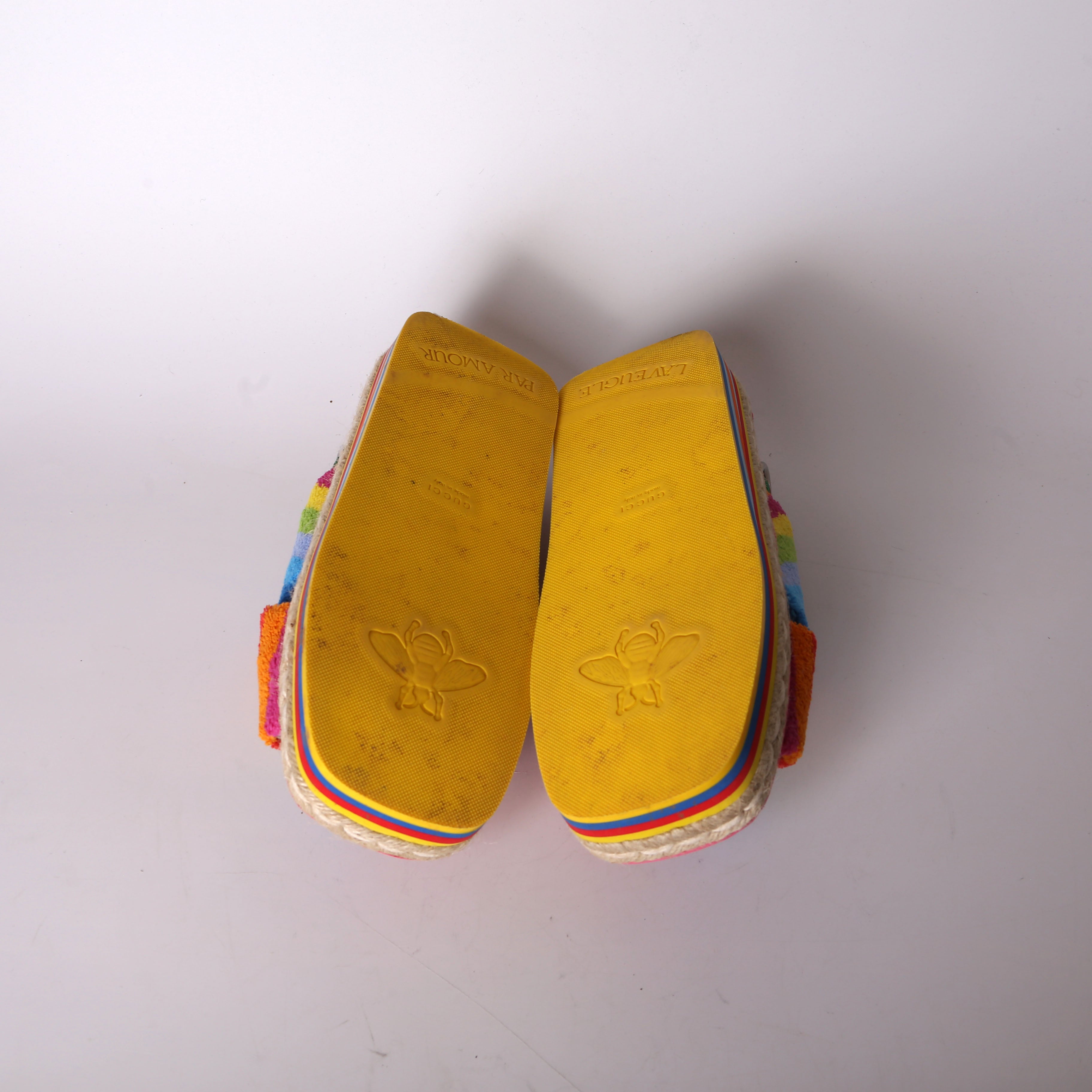 Gucci Terry Cloth Web Espadrilles Size 38
