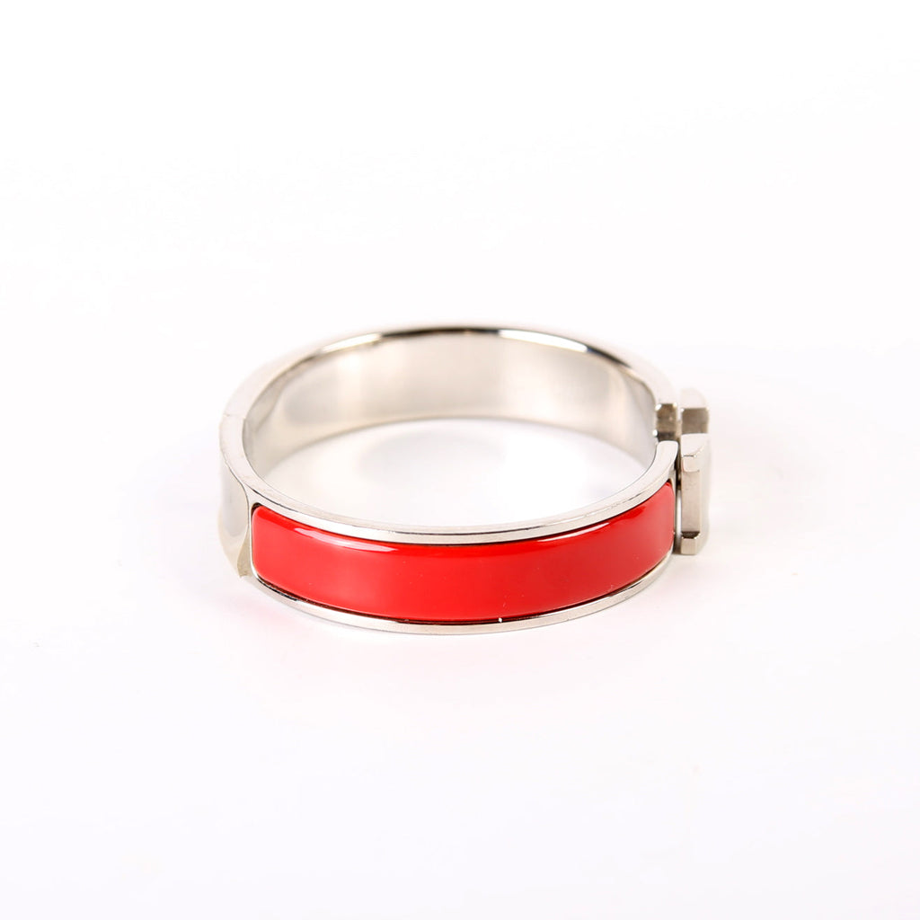 Clic Clac Bracelet Narrow Red/Silver