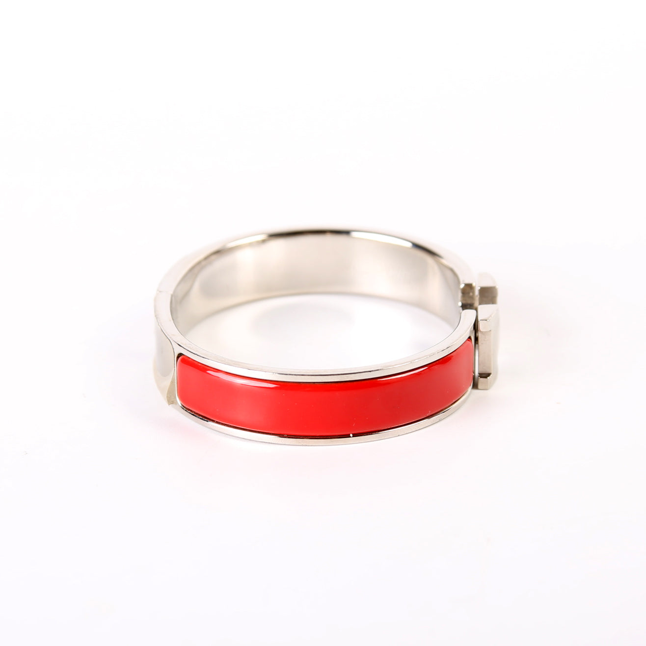 Clic Clac Bracelet Narrow Red/Silver