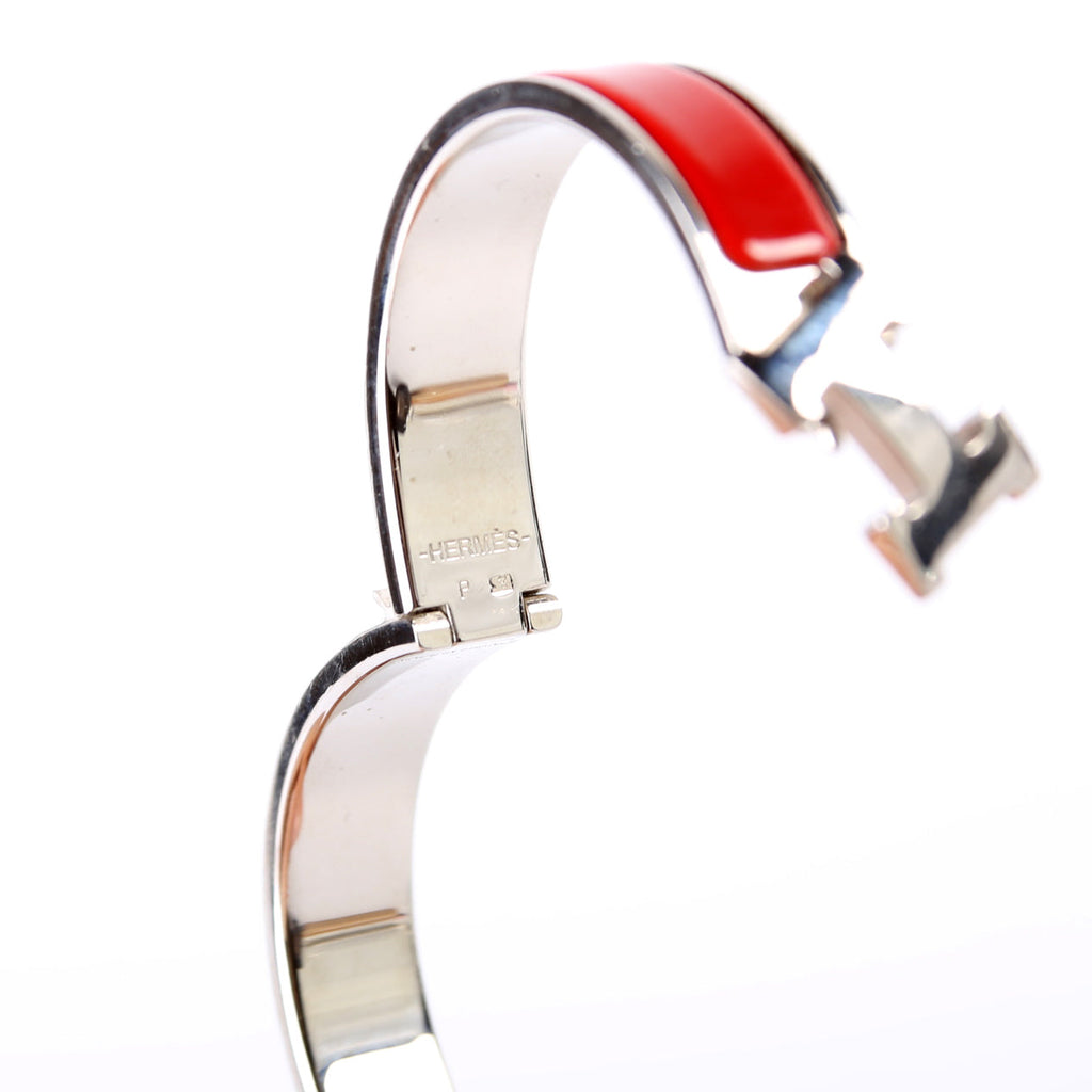 Clic Clac Bracelet Narrow Red/Silver