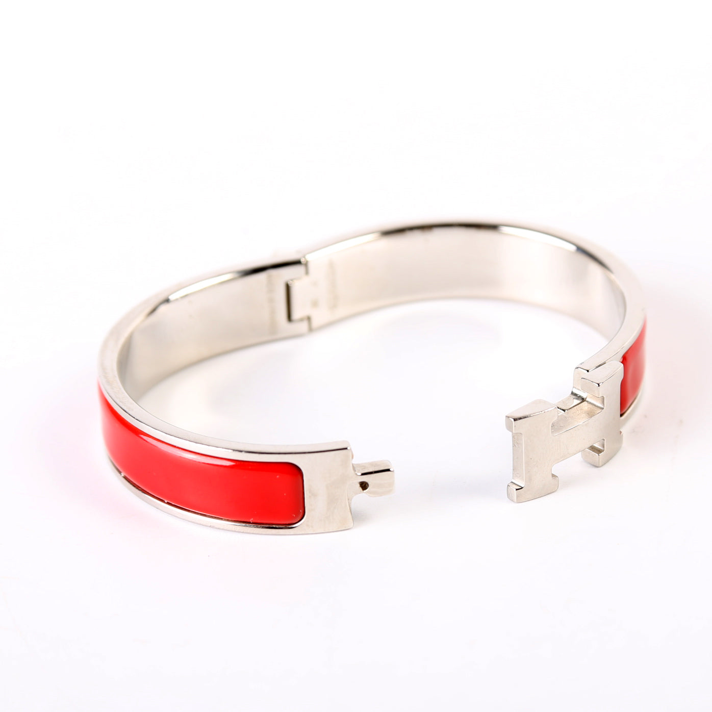 Clic Clac Bracelet Narrow Red/Silver