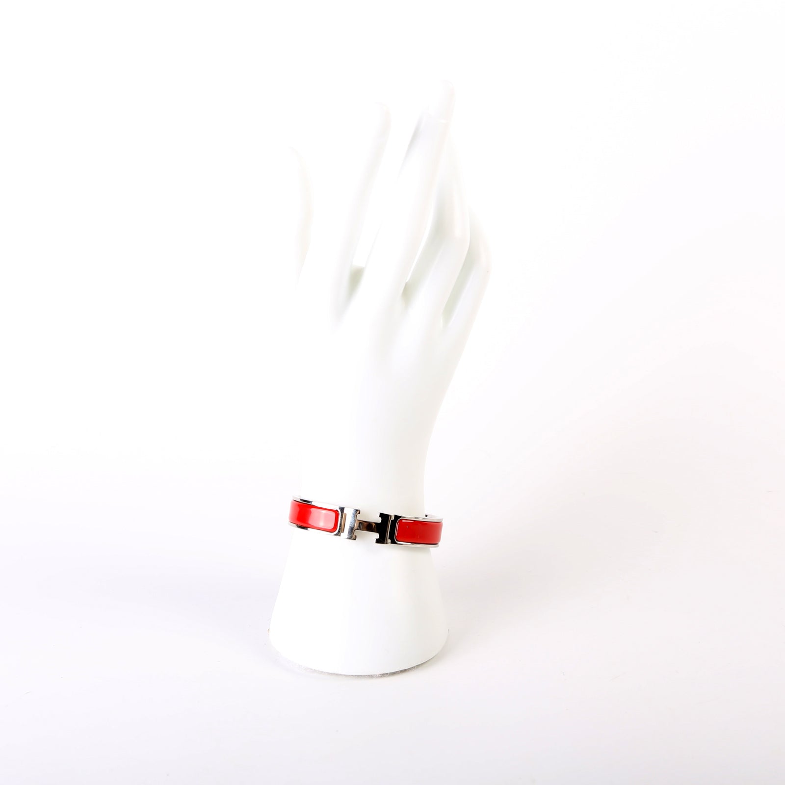Clic Clac Bracelet Narrow Red/Silver