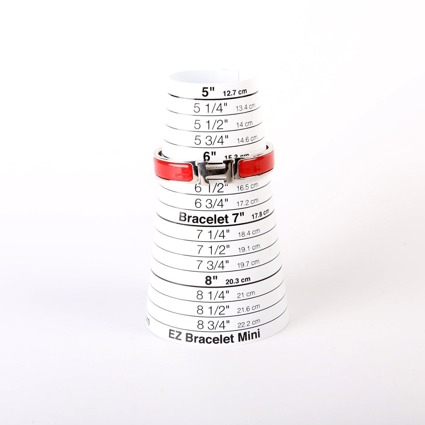 Clic Clac Bracelet Narrow Red/Silver