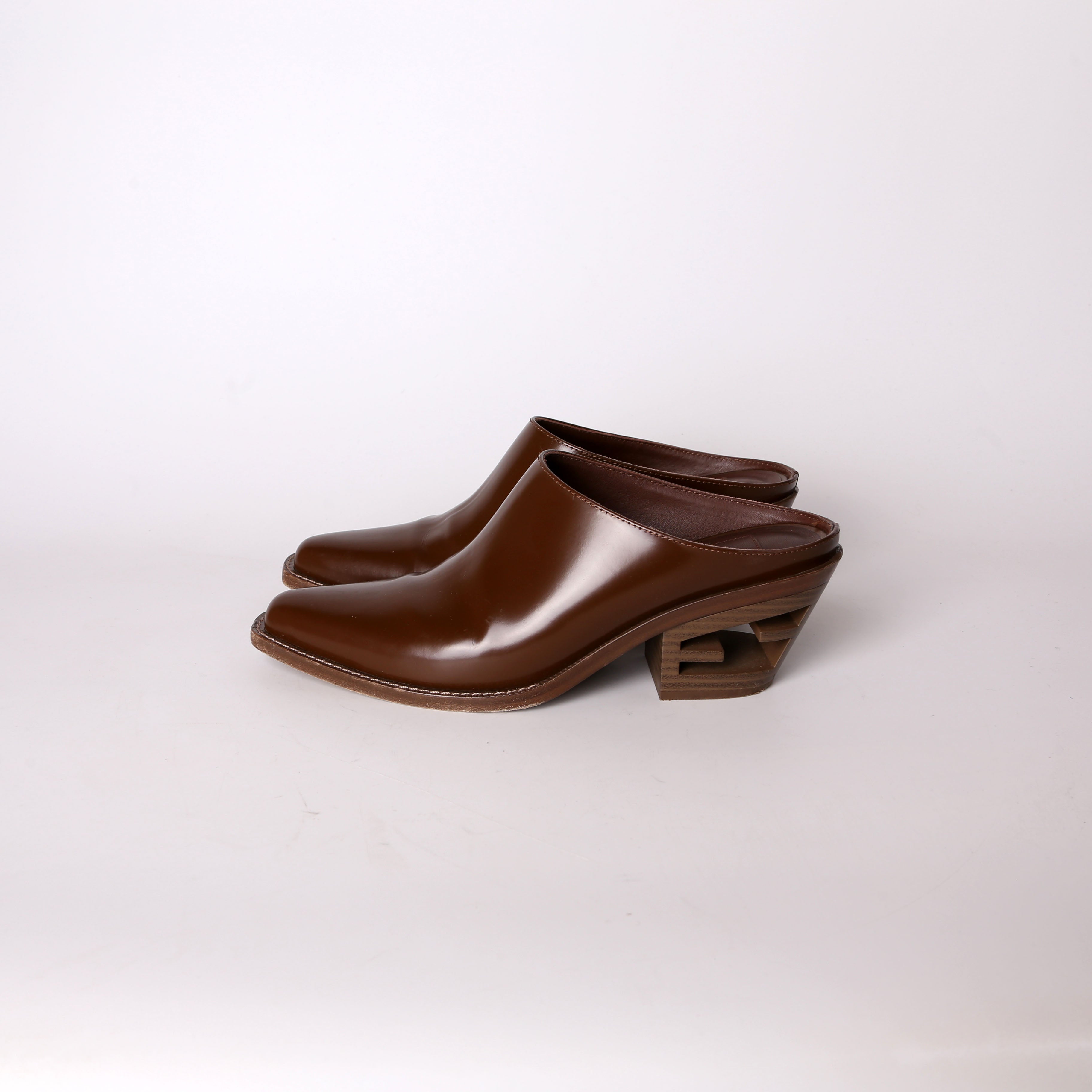 Fendi Pointed Toe Mule Heels Size 37.5