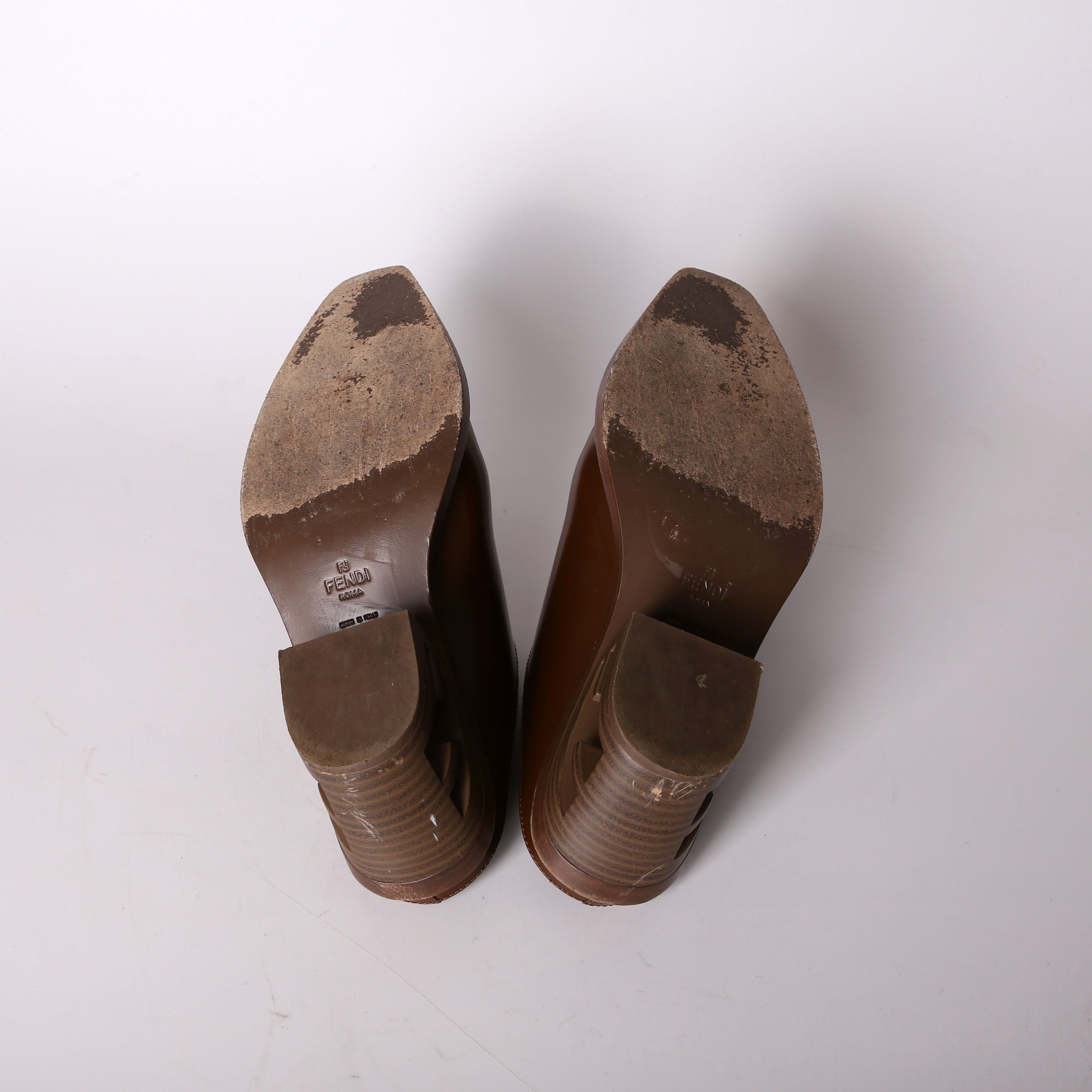 Fendi Pointed Toe Mule Heels Size 37.5