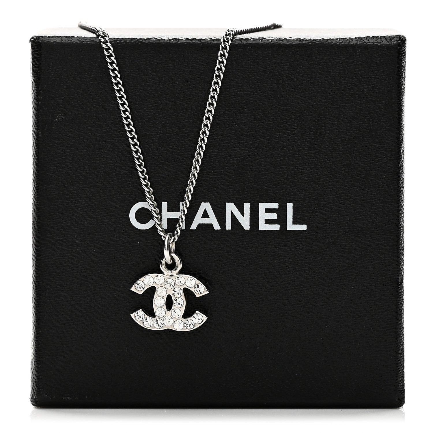 Crystal Timeless CC Necklace Silver