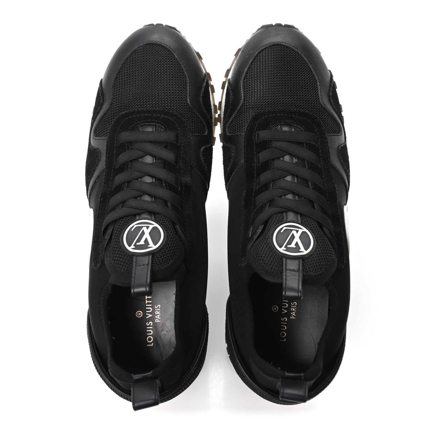 Louis Vuitton Calfskin Run Away Sneakers 38.5 Black
