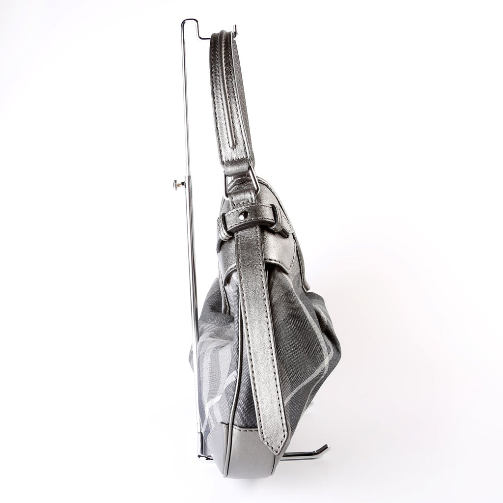 Shimmer Check Brooklyn Hobo Small Grey