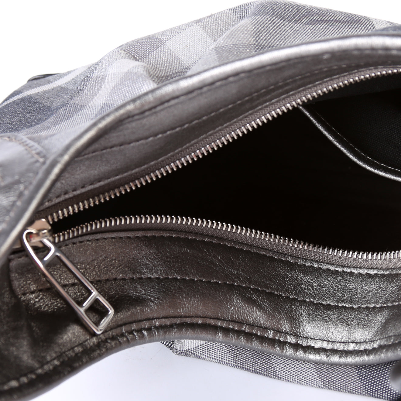 Shimmer Check Brooklyn Hobo Small Grey