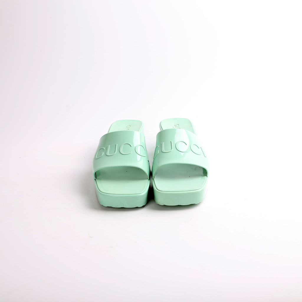 Gucci GG Rubber Slides Size 39.5