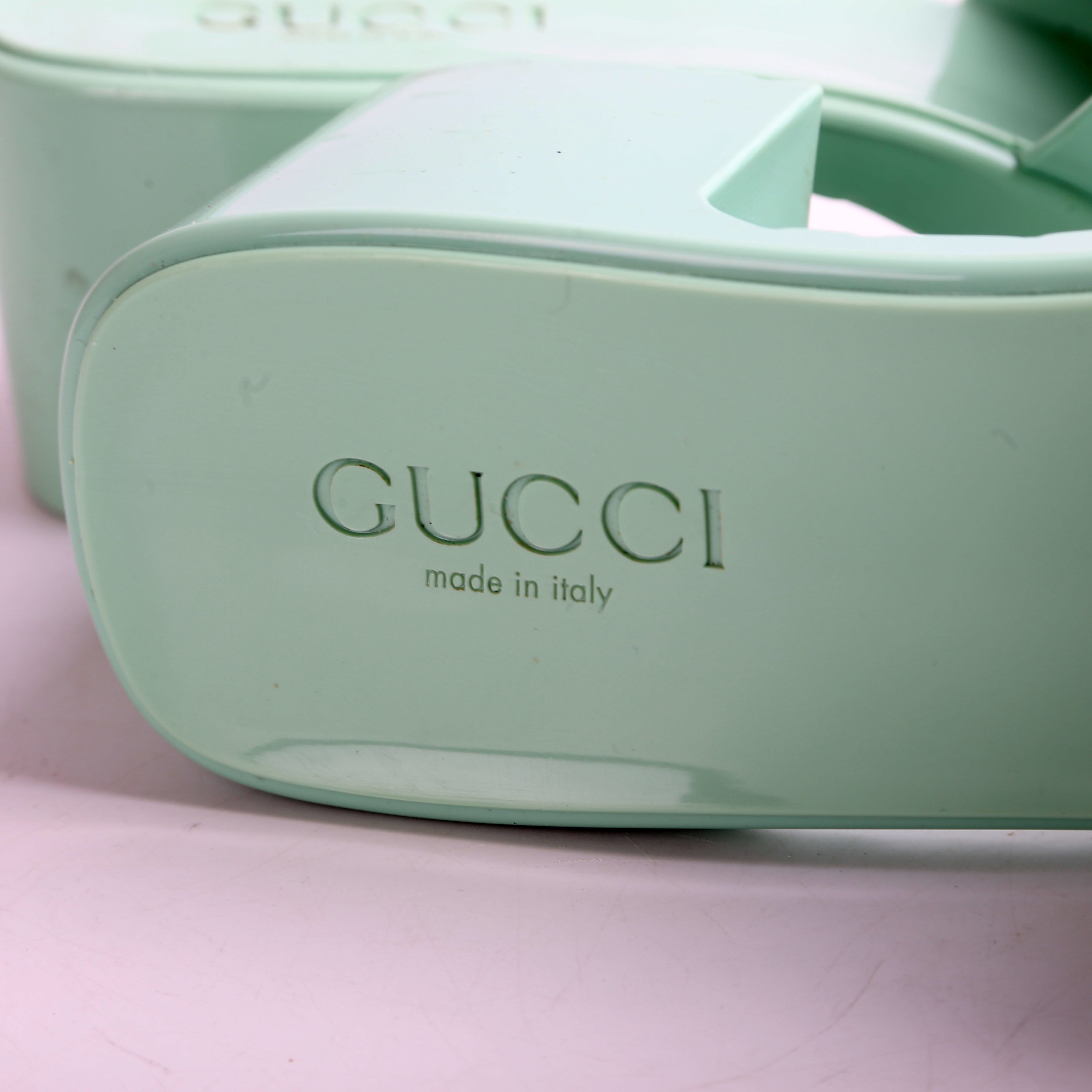 Gucci GG Rubber Slides Size 39.5