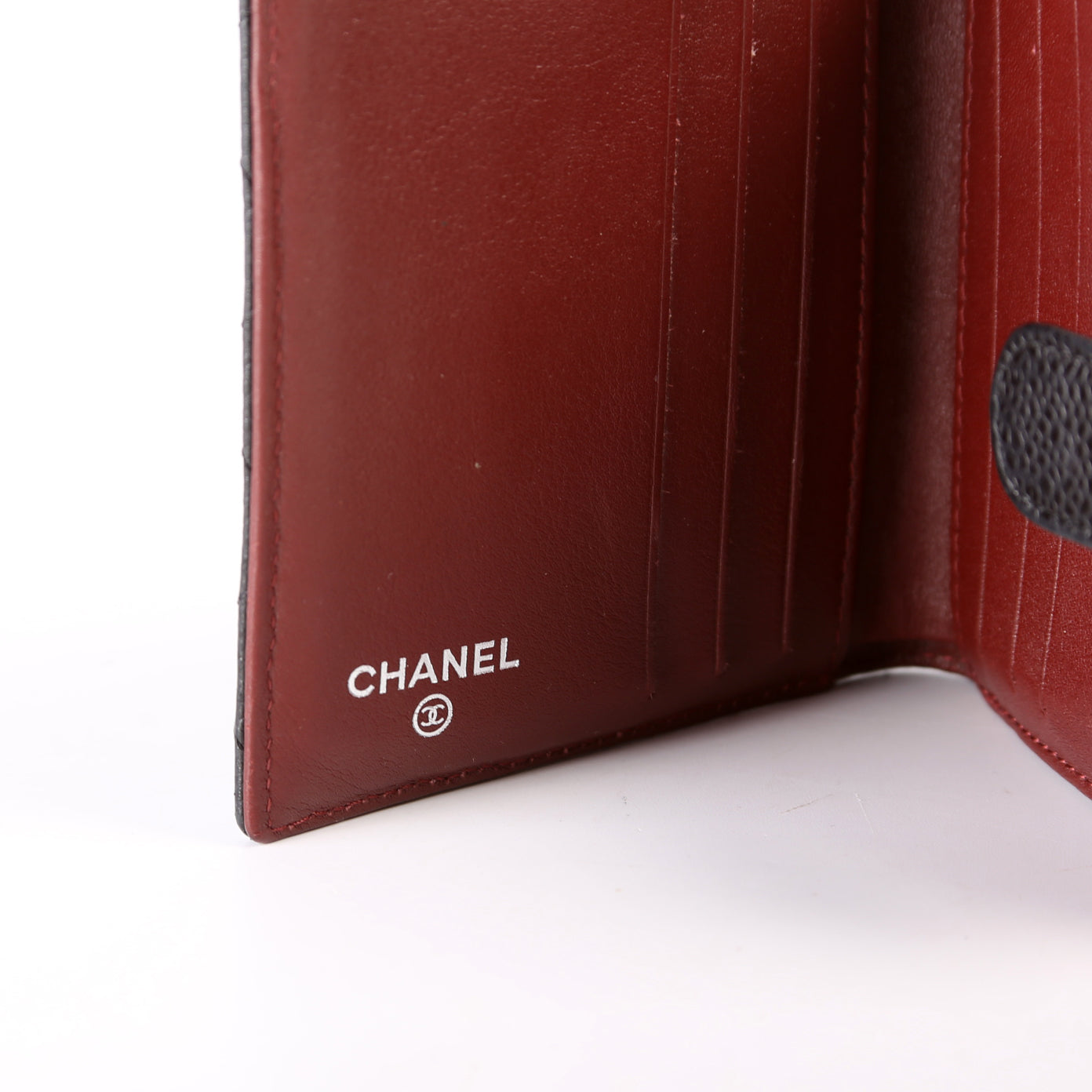 Compact French Flap Wallet Caviar 15M Black