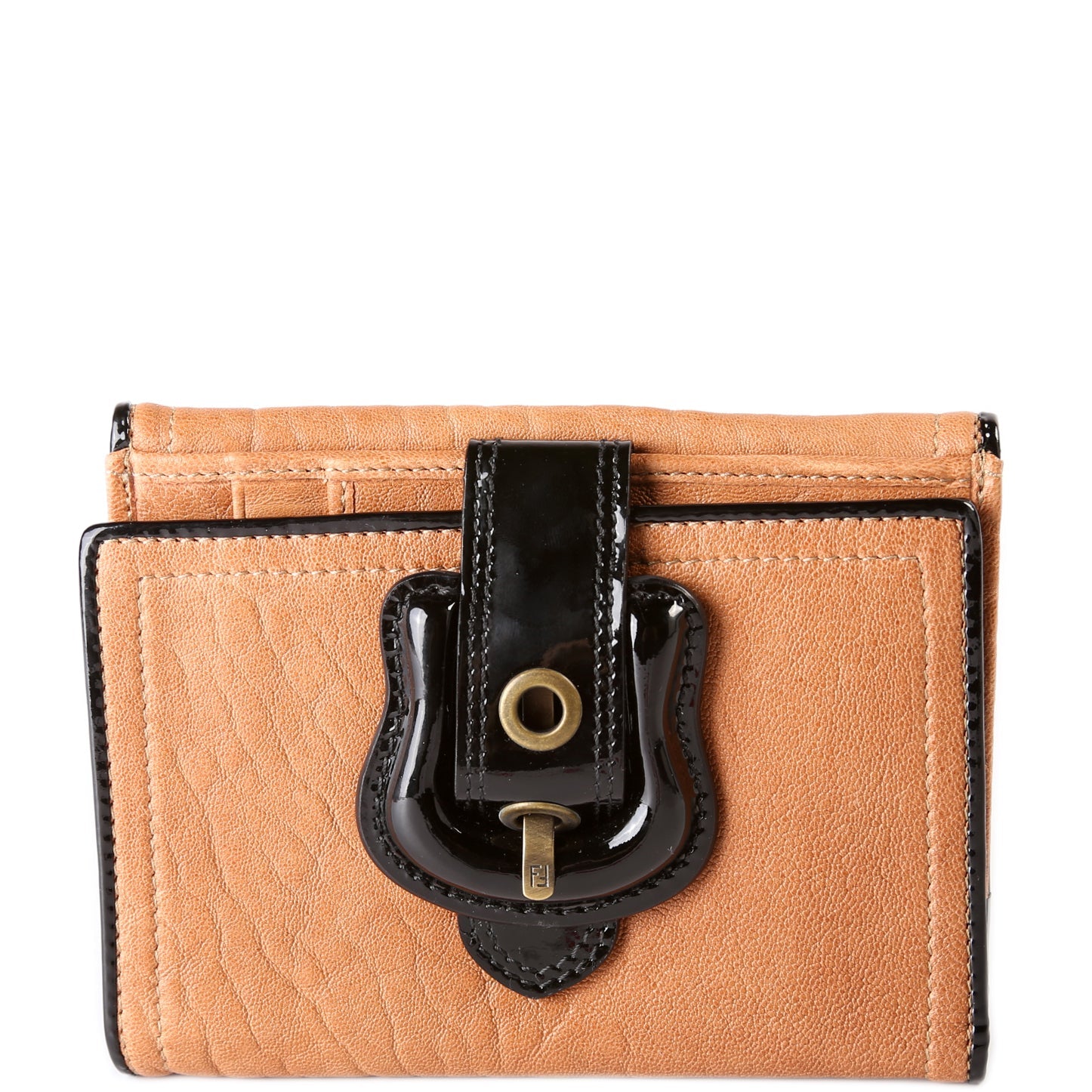 8M0160 B Compact Wallet Cognac/Black