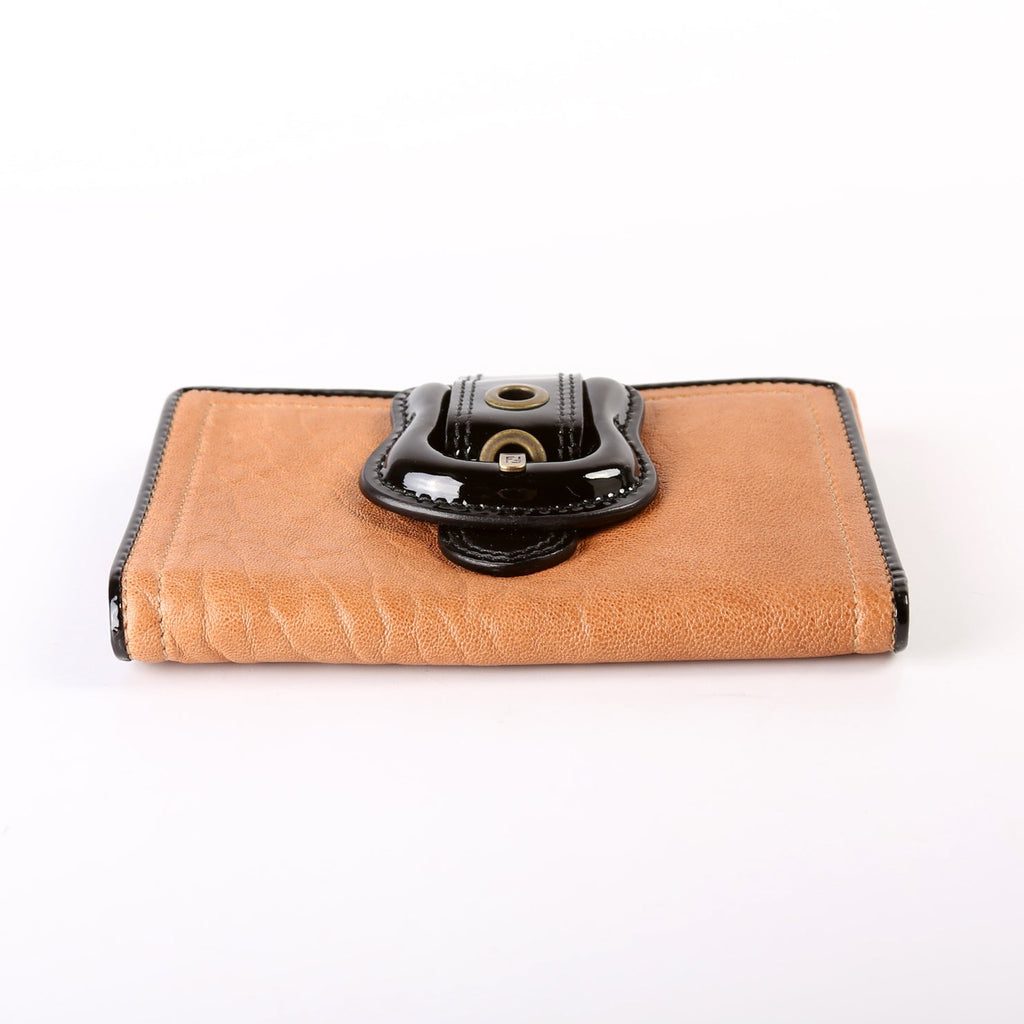 8M0160 B Compact Wallet Cognac/Black
