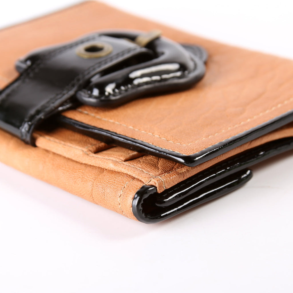 8M0160 B Compact Wallet Cognac/Black