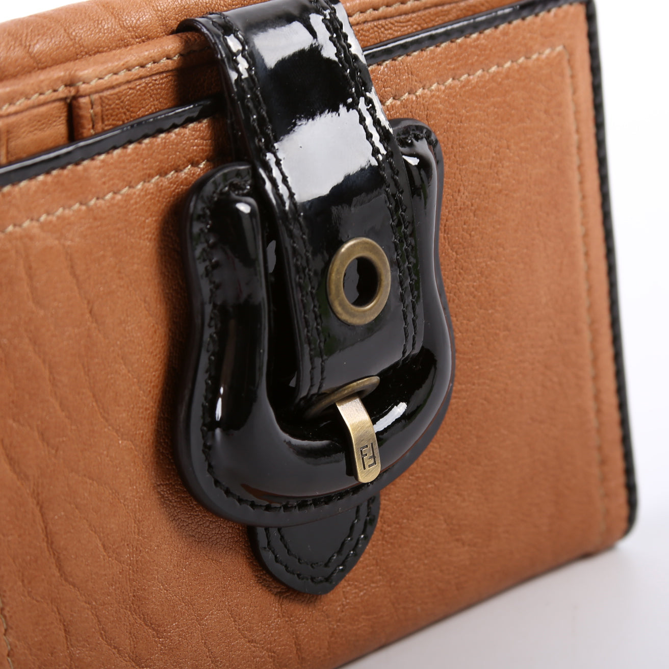 8M0160 B Compact Wallet Cognac/Black