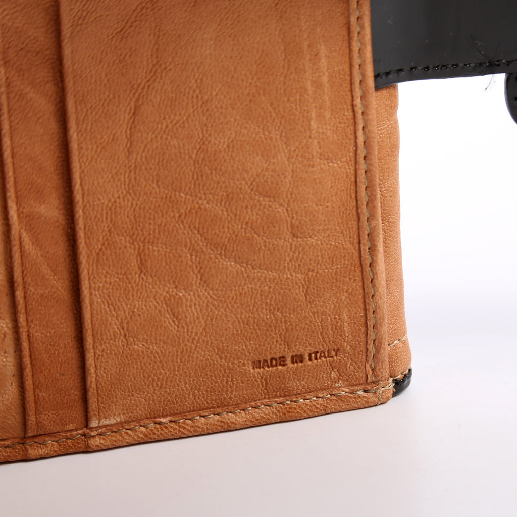 8M0160 B Compact Wallet Cognac/Black