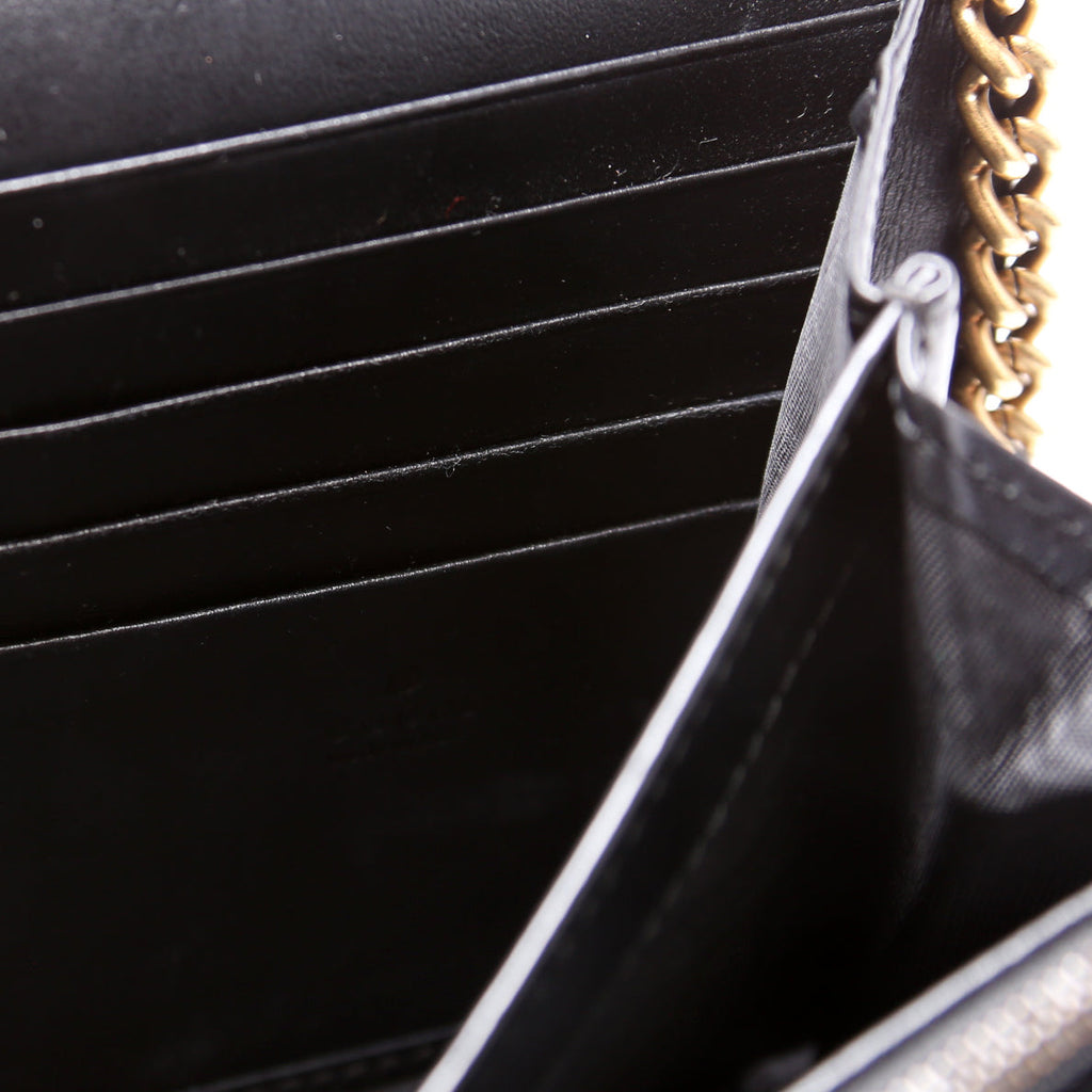 Gucci 474575 Marmont Chain Wallet Black