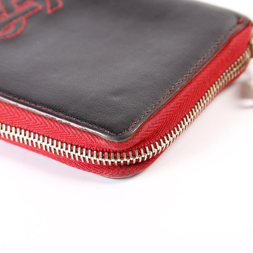 Belle De Jour Zip Around Wallet 177555 Black/Red