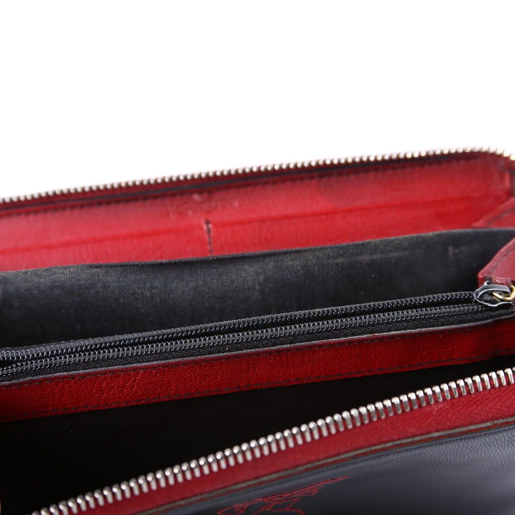 Belle De Jour Zip Around Wallet 177555 Black/Red