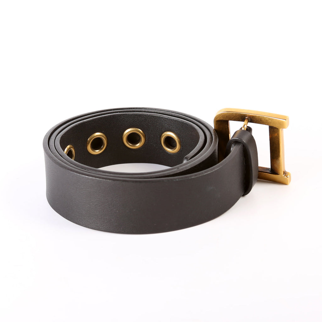 Diorquake Leather Belt Size 80 Black