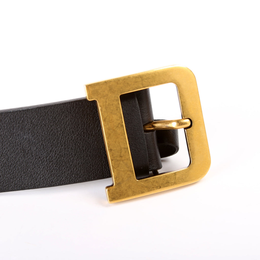 Diorquake Leather Belt Size 80 Black