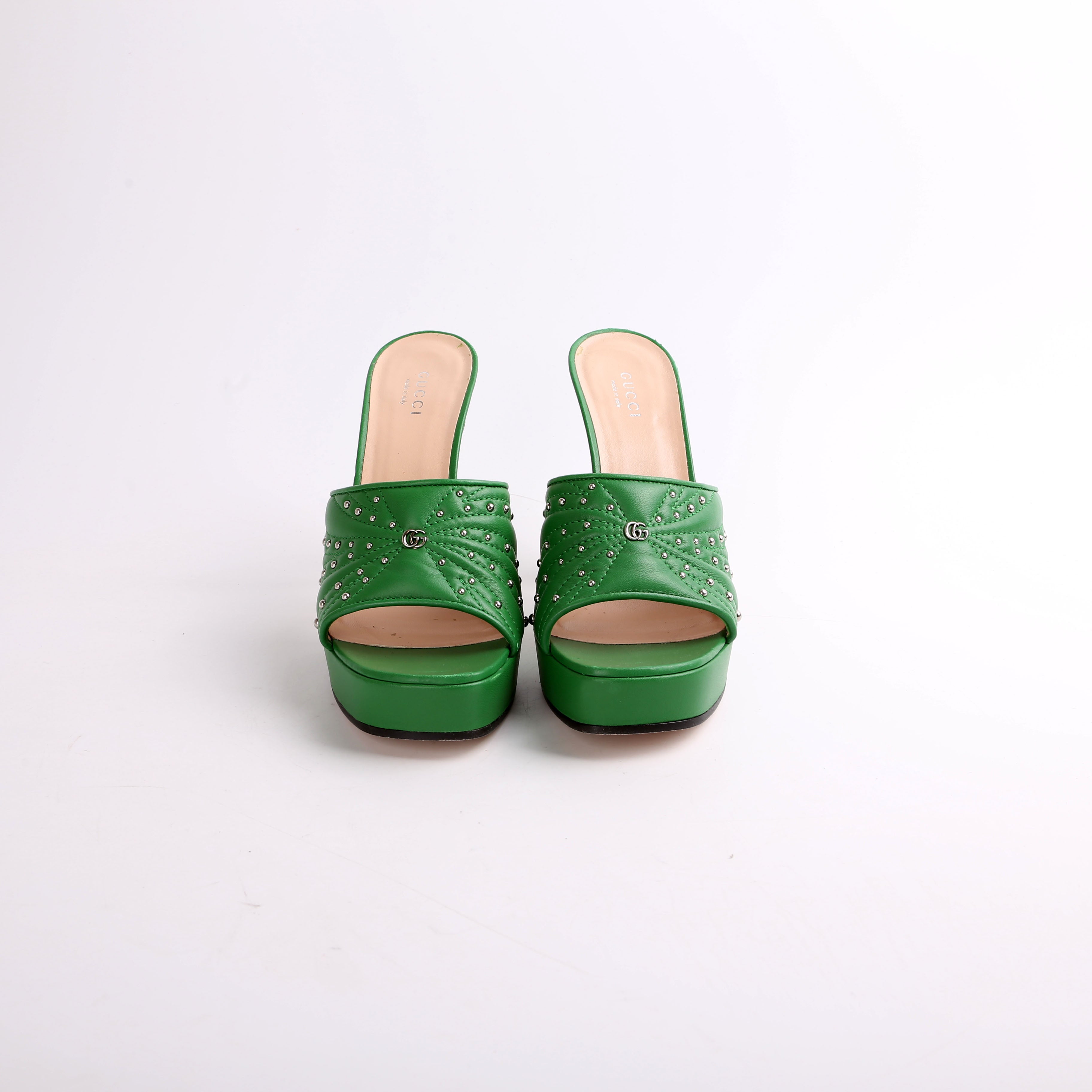Gucci Studded Platform Sandal Heels Size 38
