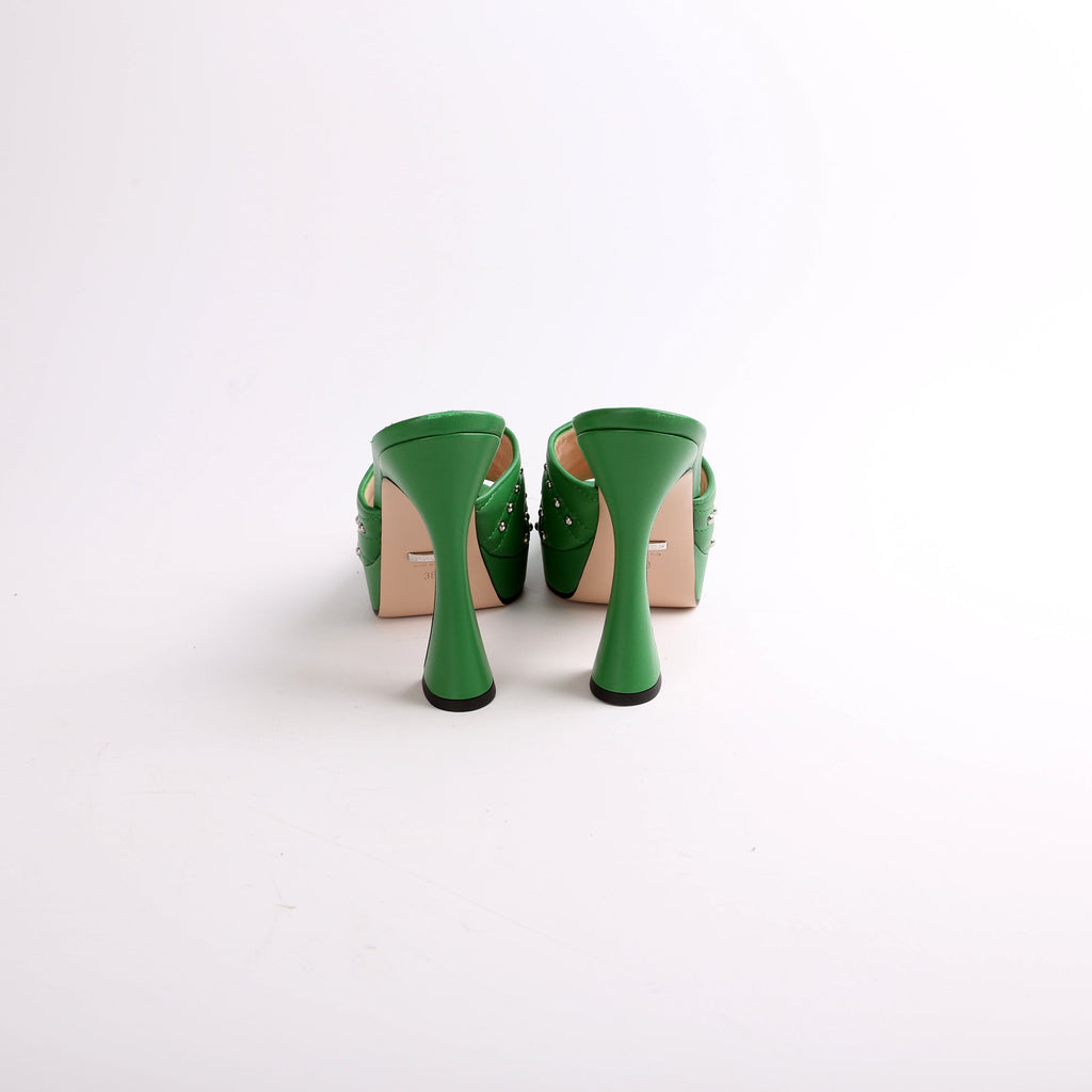 Gucci Studded Platform Sandal Heels Size 38