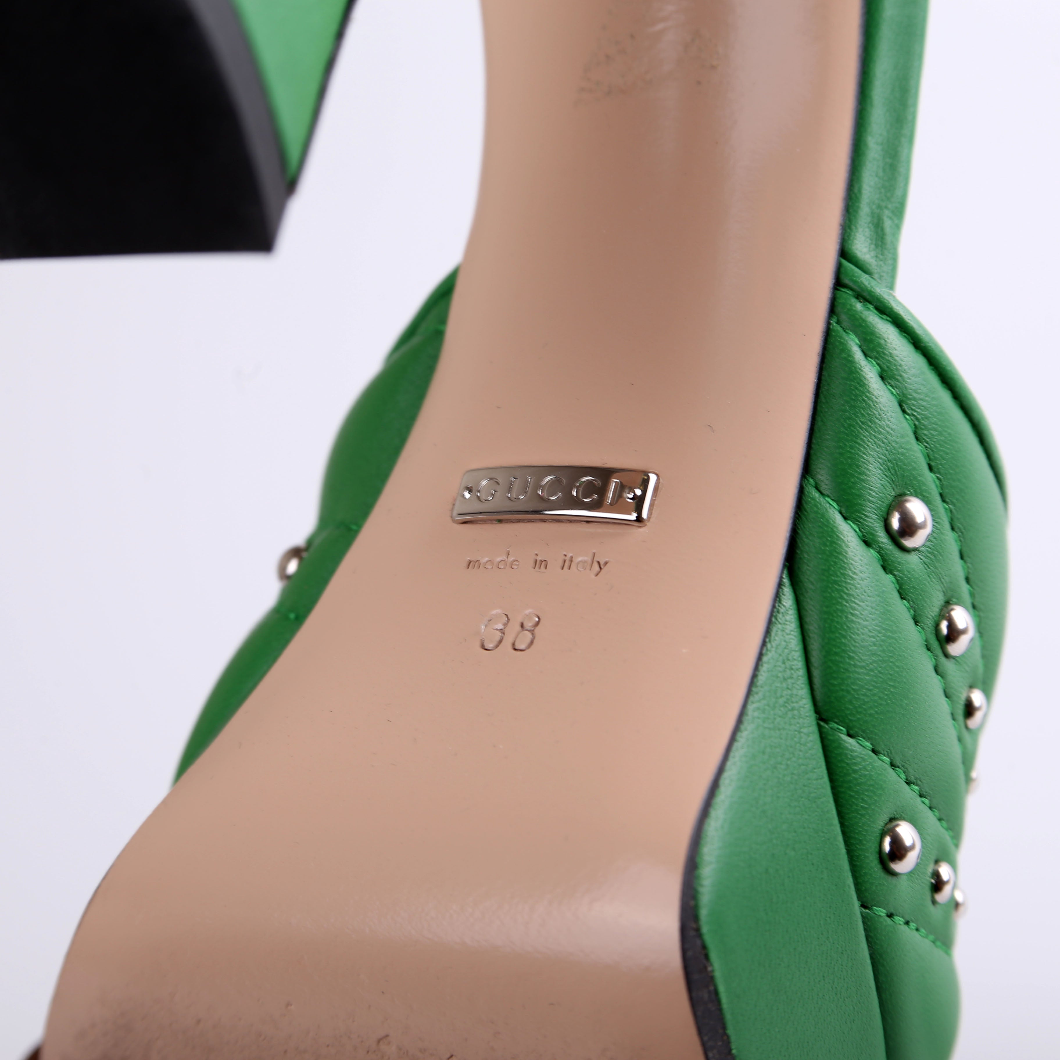 Gucci Studded Platform Sandal Heels Size 38
