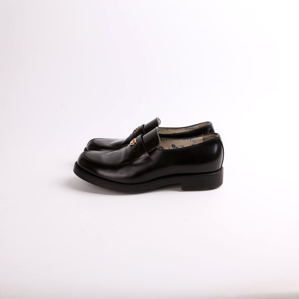 Gucci Interlocking G Leather Loafers Size 36