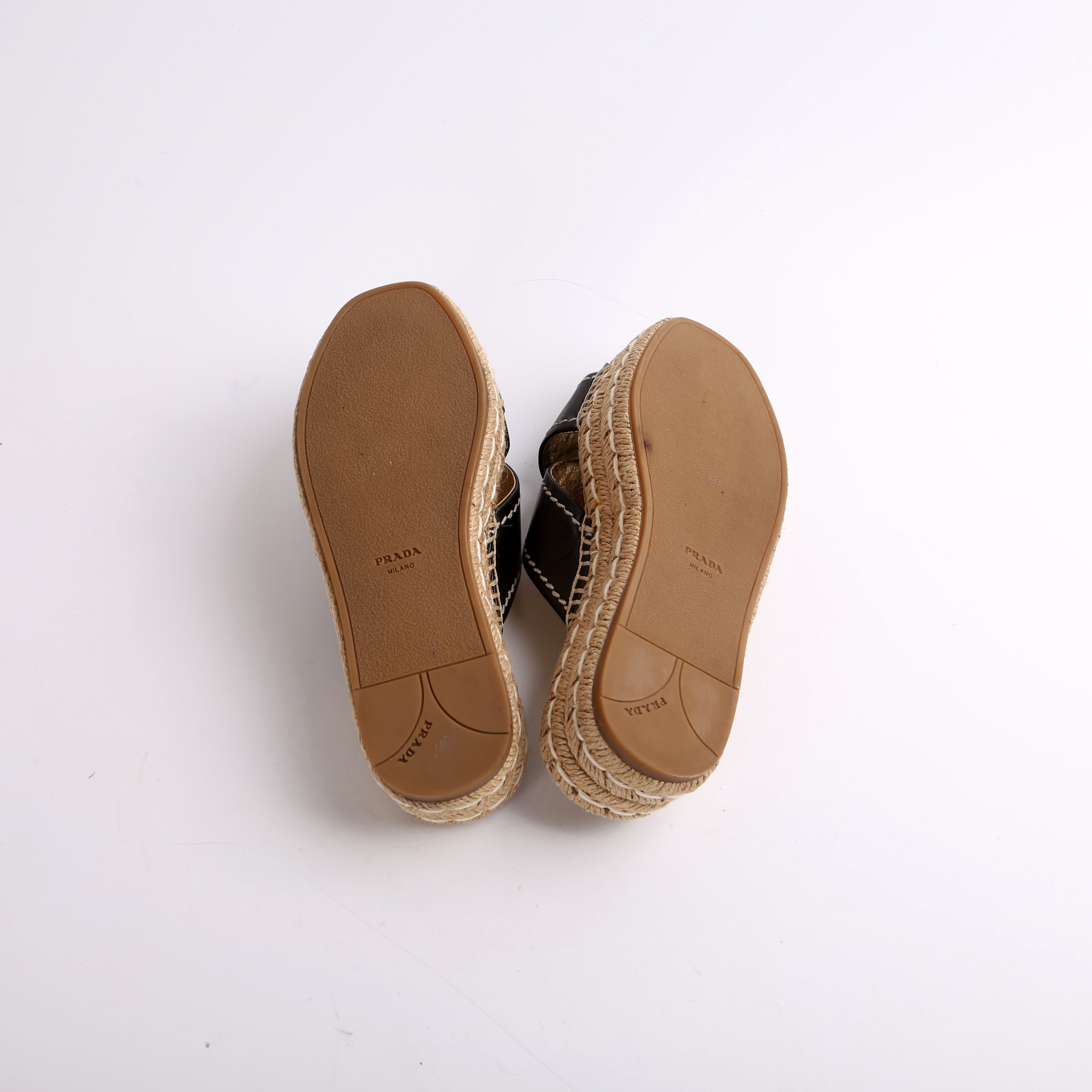 Prada Crossover Platform Espadrilles Size 35.5