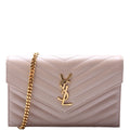 Envelope Chain Wallet Beige