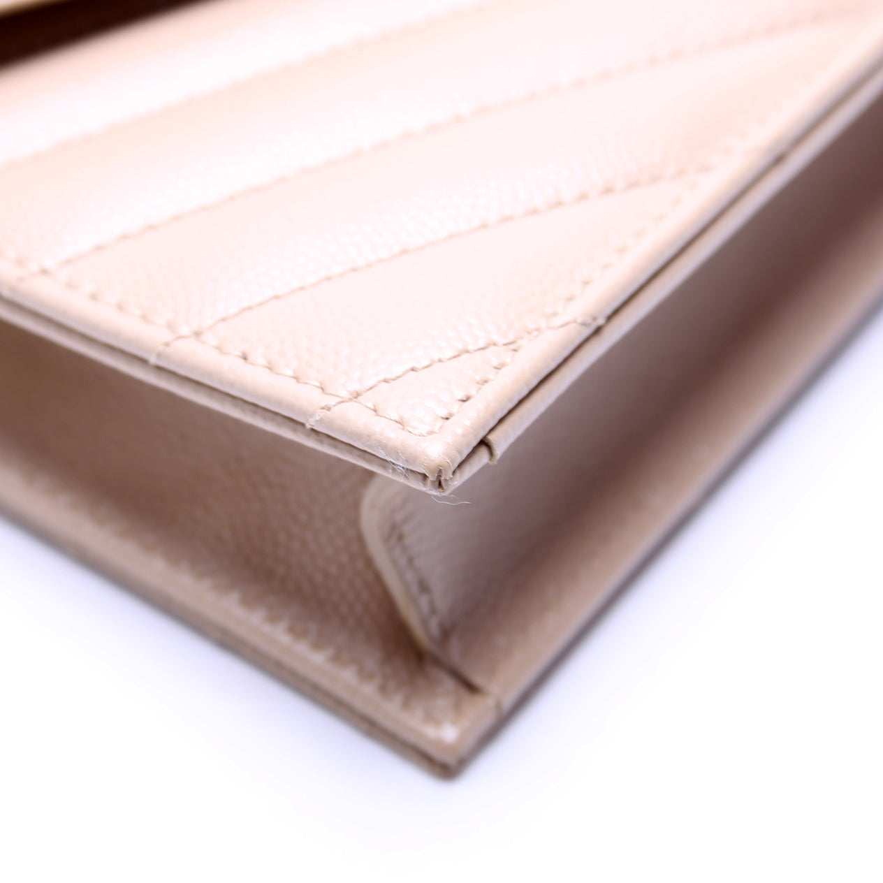 Envelope Chain Wallet Beige