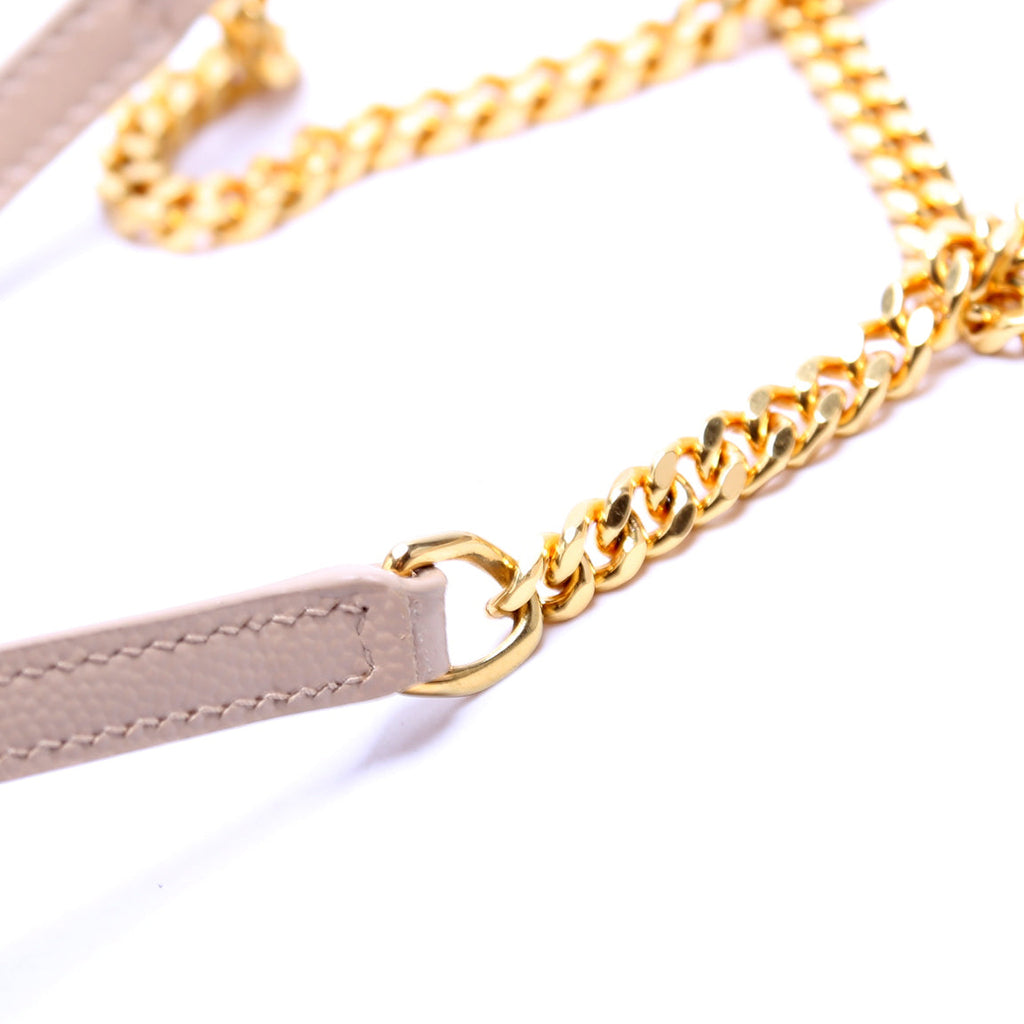 Envelope Chain Wallet Beige