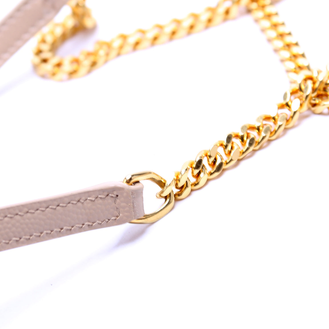 Envelope Chain Wallet Beige