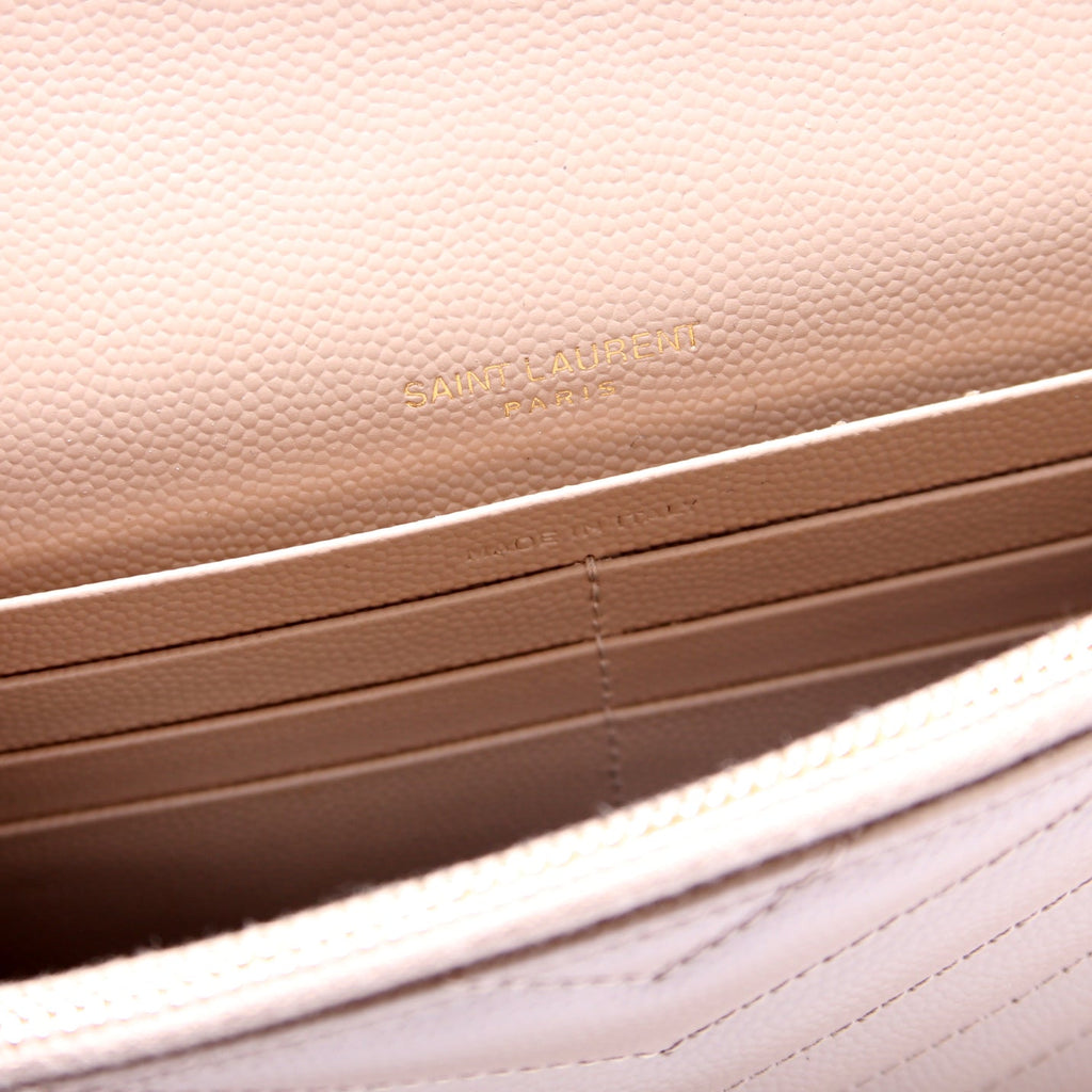 Envelope Chain Wallet Beige